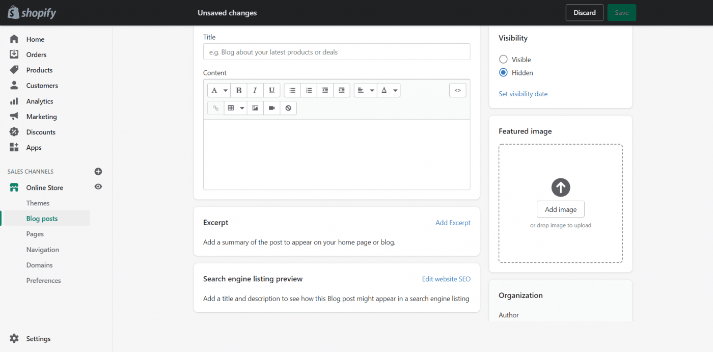 Shopify blog