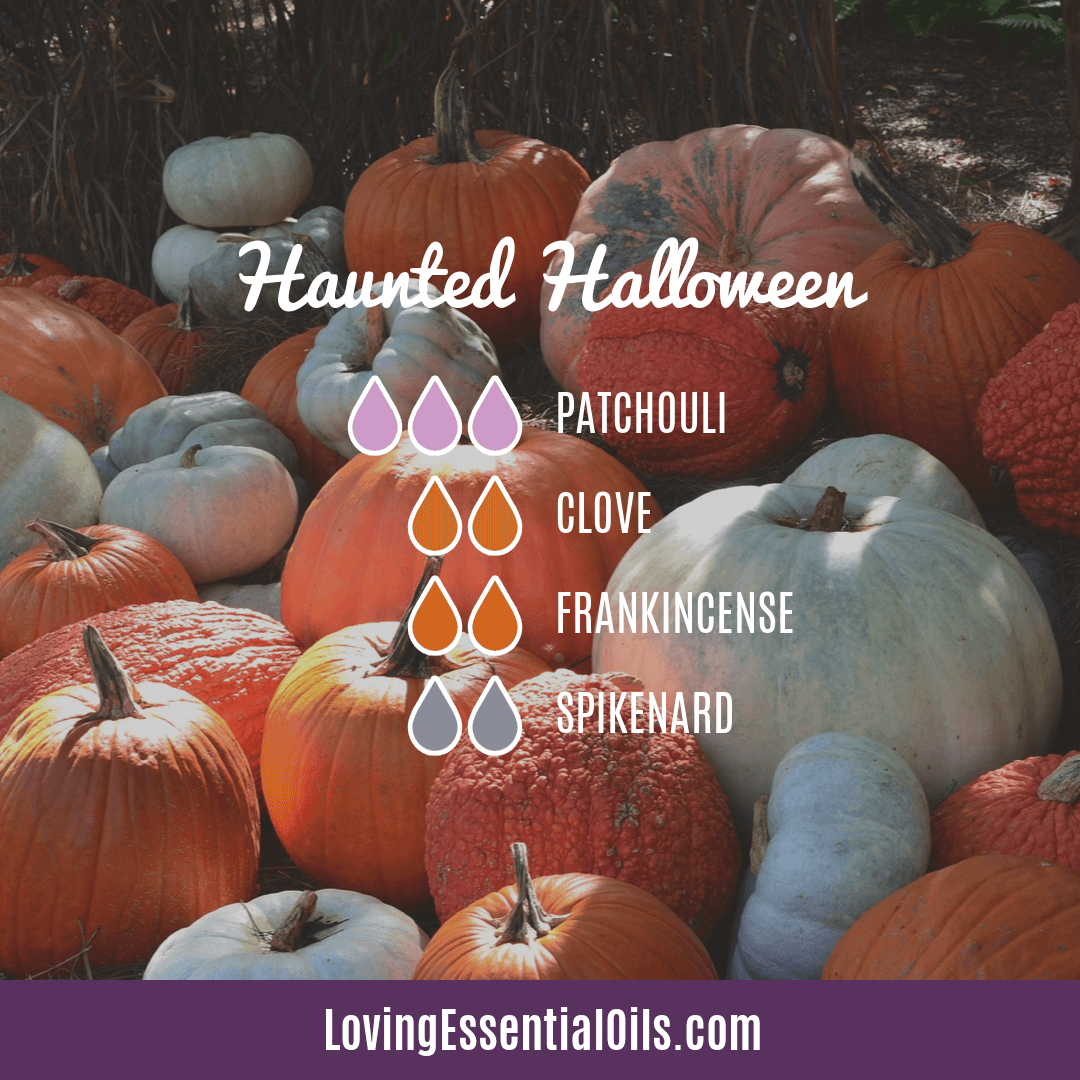 Haunted Halloween diffuser blend with patchouli, clove, frankincense and spikenard by Loving Essential Oils