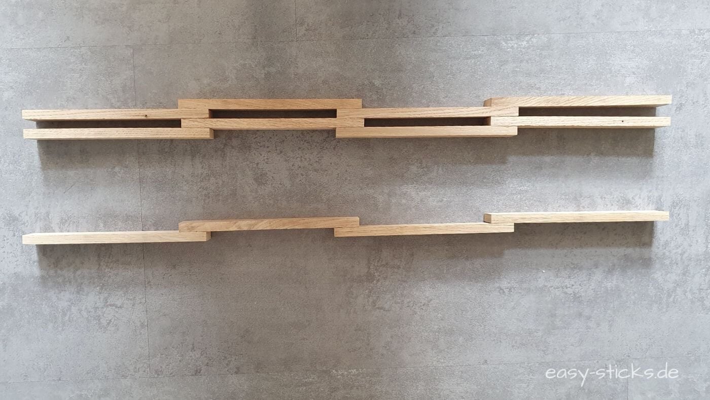 Lange Stange aus acht Easy-Sticks als Seitenstück für einen großen Baum