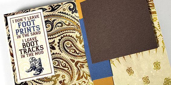 Make a Mini Accordion Hinge Album Western-style!