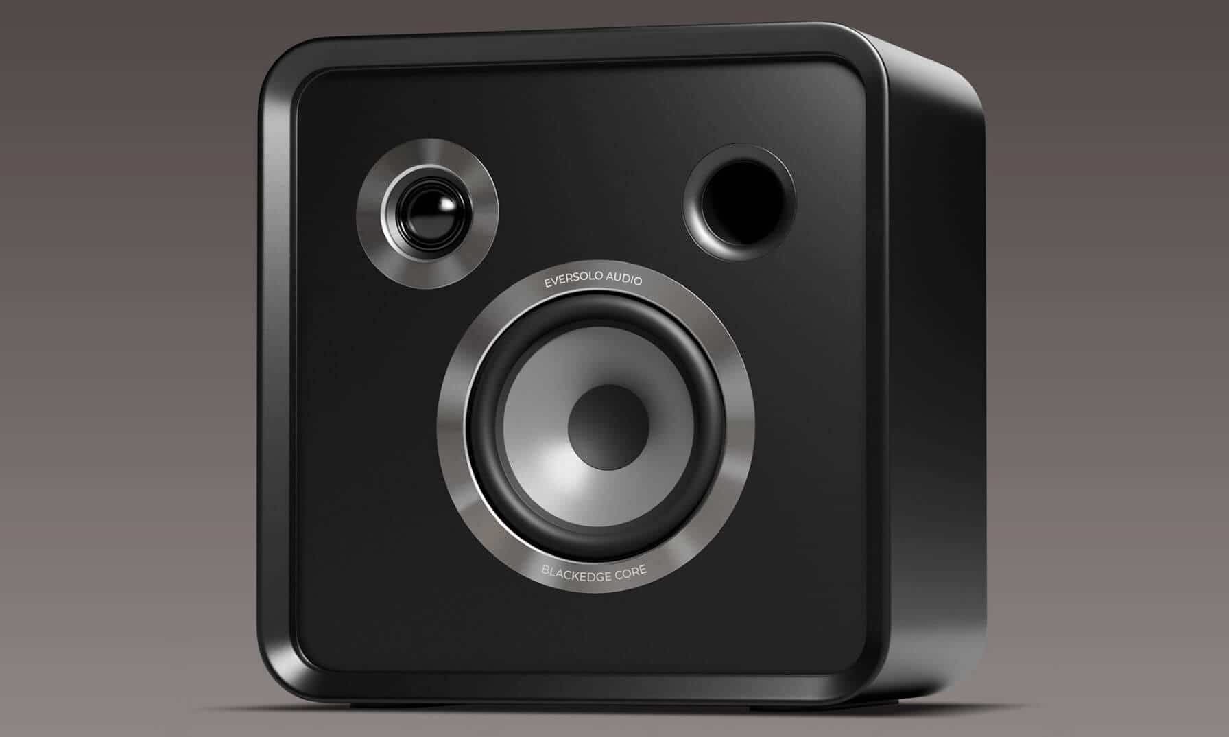 Eversolo SE100 speaker designed to fit IKEA Kallax shelves