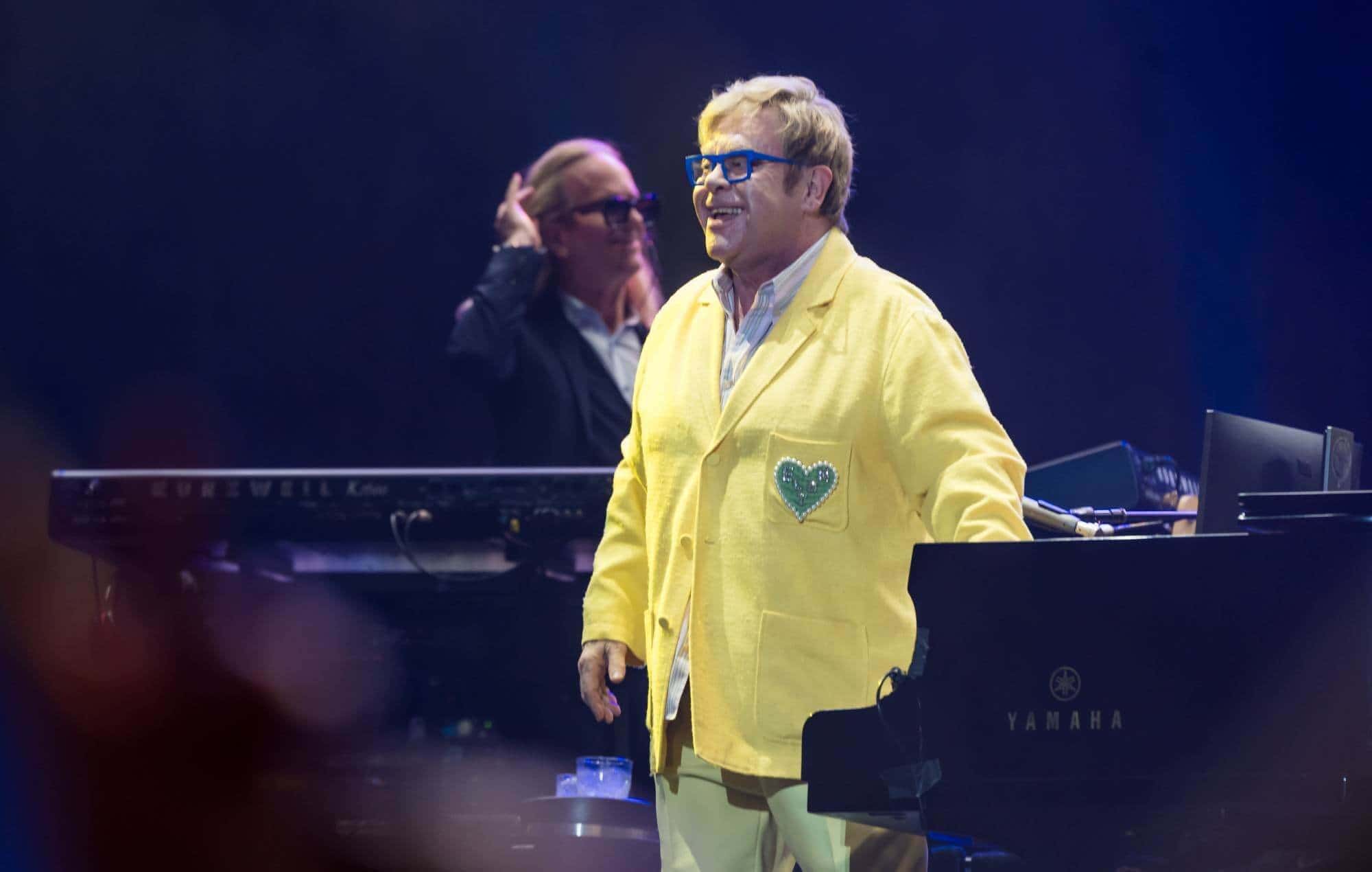 Elton John performing in Singapore