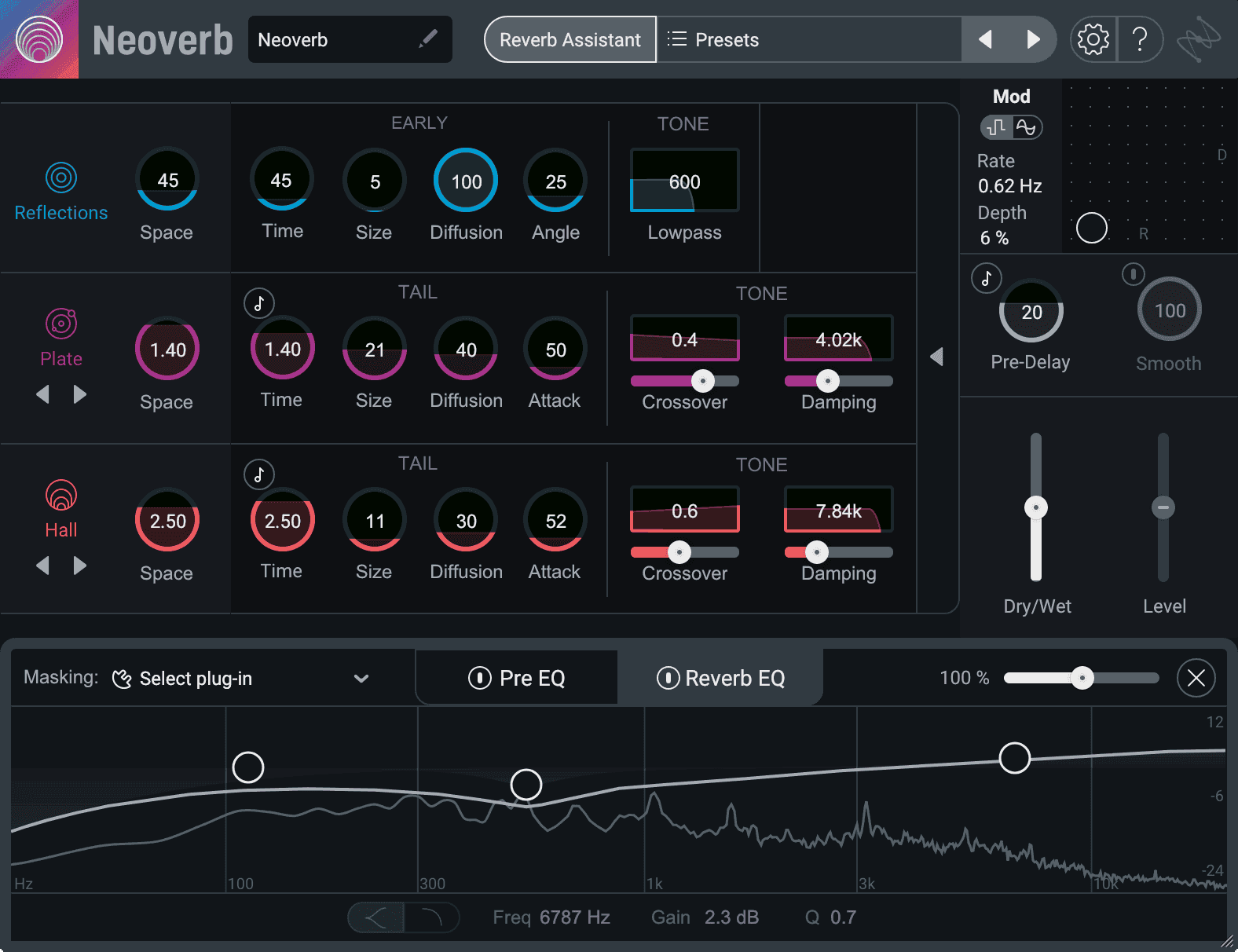 An effect-only Vocal Doubler feeds into one where the “dry” signal—actually a doubled one!—is processed.