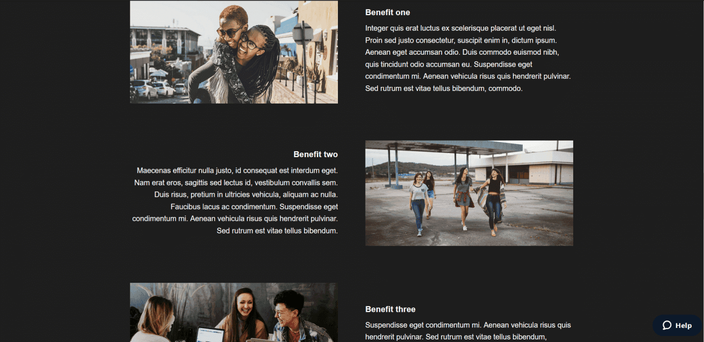 Instapage template enrollment application four