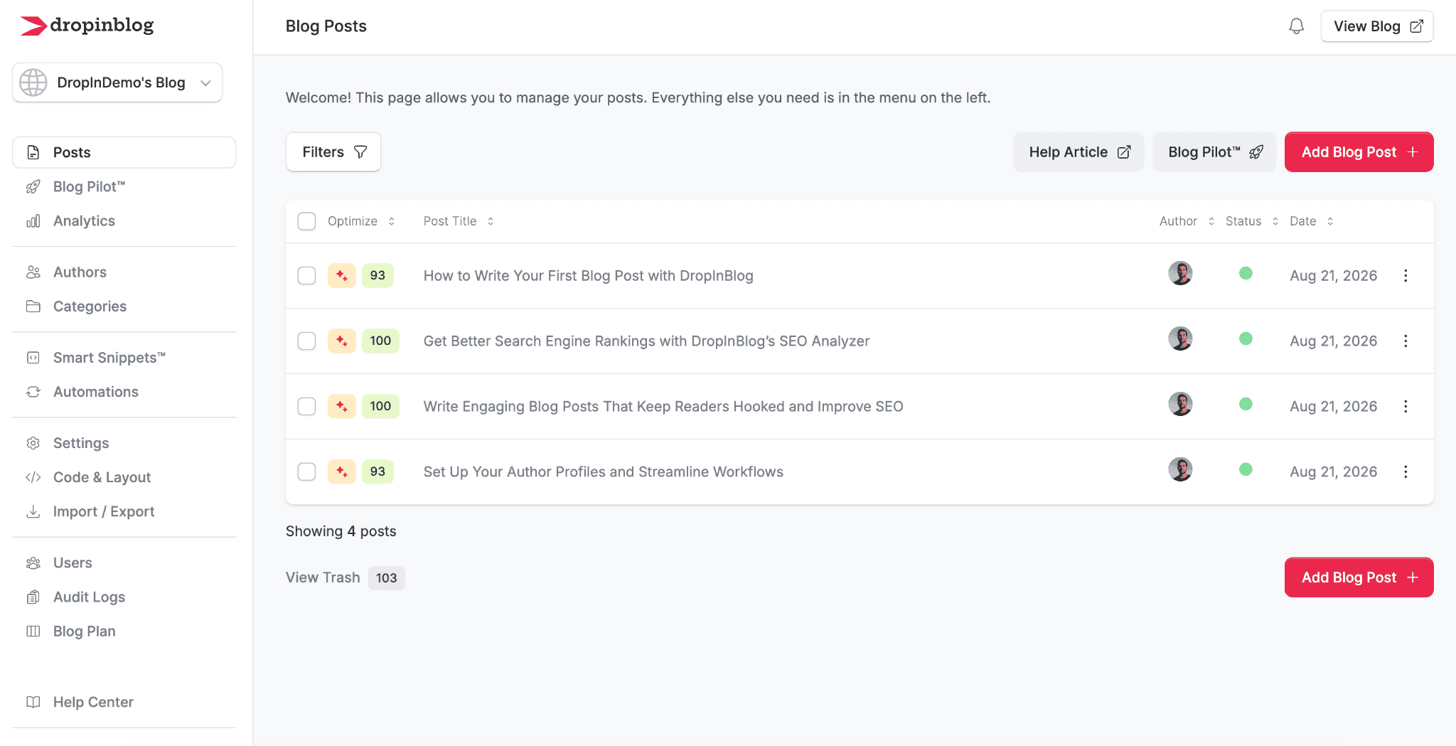 Best blog platforms for e-commerce stores: DropInBlog