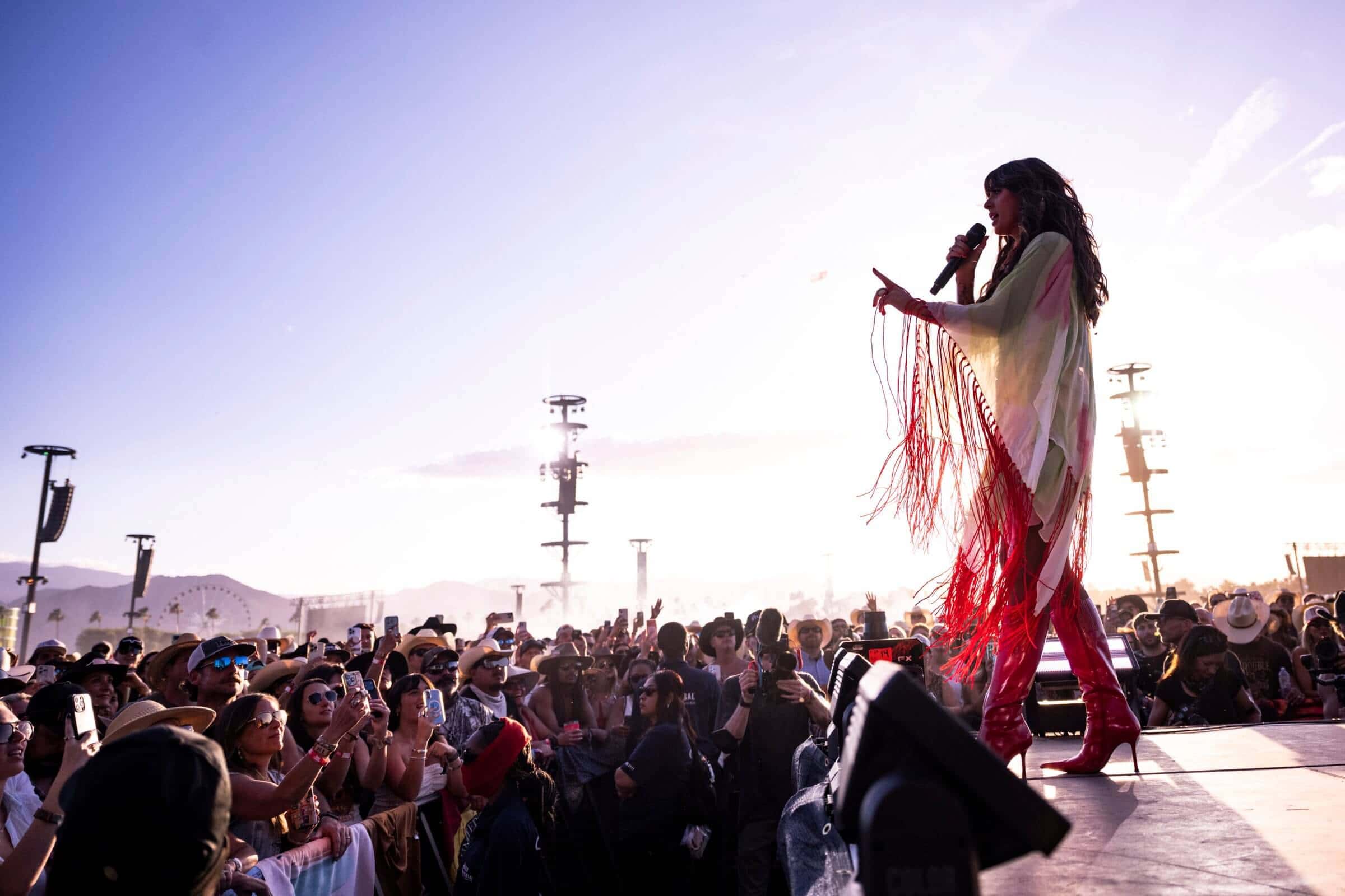 Singer Ella Langley performs at Stagecoach Music Festival