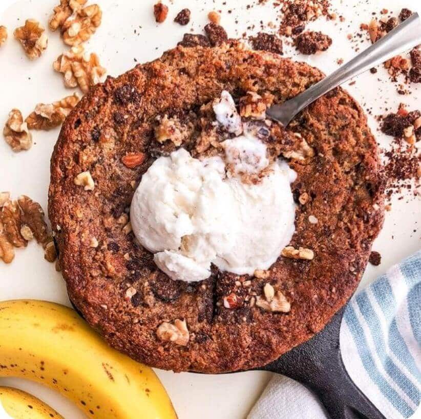 Banana Walnut Cacao Mini Skillet Cookie