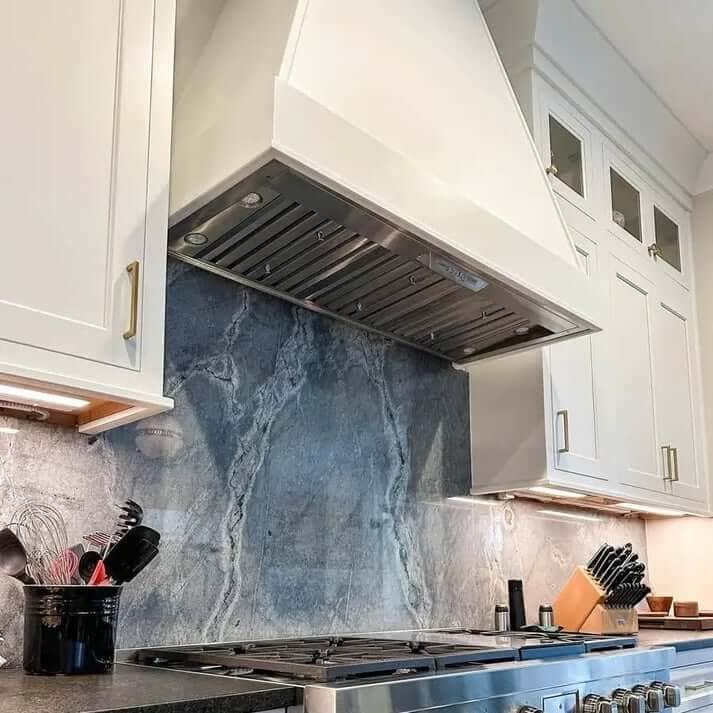 Custom Tapered Range Hood in a luxury kitchen