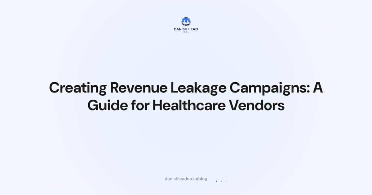 Creating Revenue Leakage Campaigns: A Guide for Healthcare Vendors