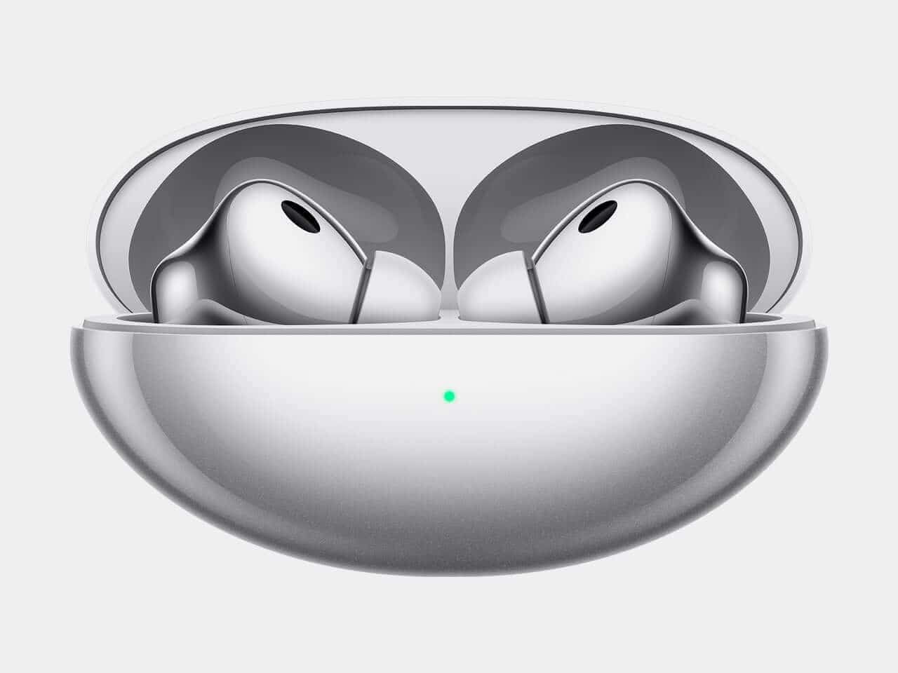 Huawei FreeBuds Neo earbuds shown in a cinematic spatial-audio product composition