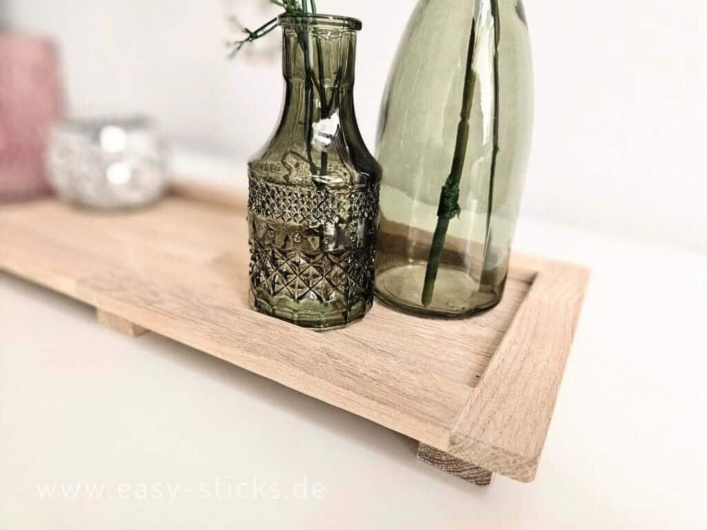 Dekotablett aus Easy-Sticks fertig gebastelt