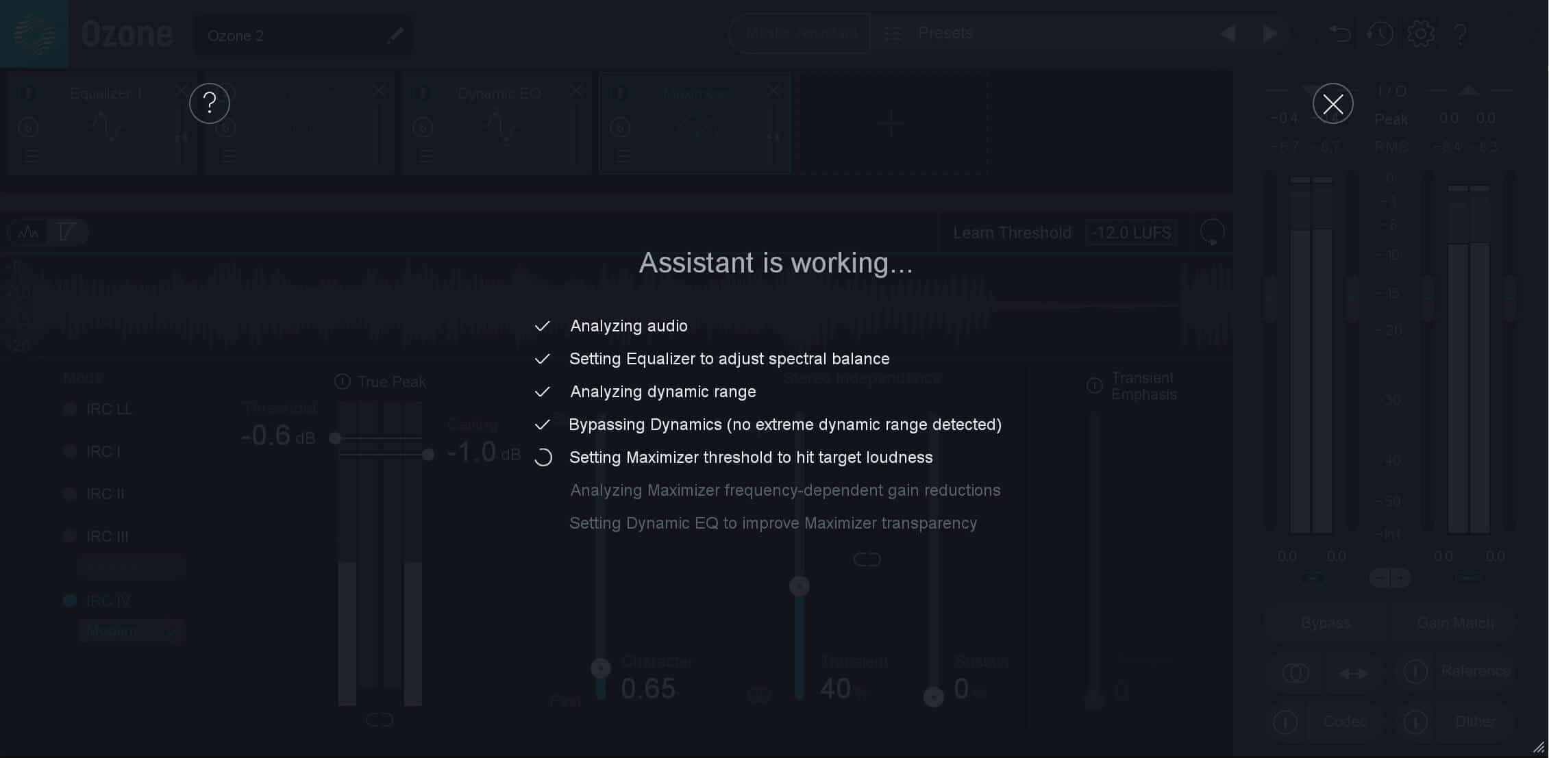 master assistant in ozone pro