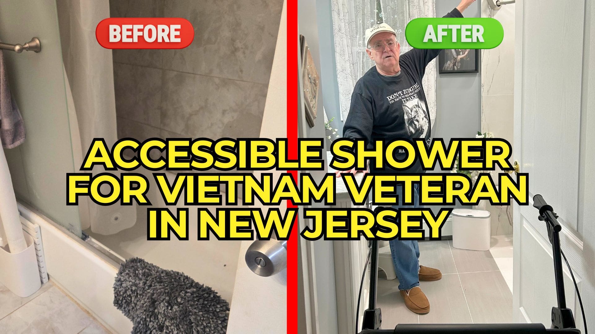 ADA Shower for Howard | Partnering with TEAM FREEDOM
