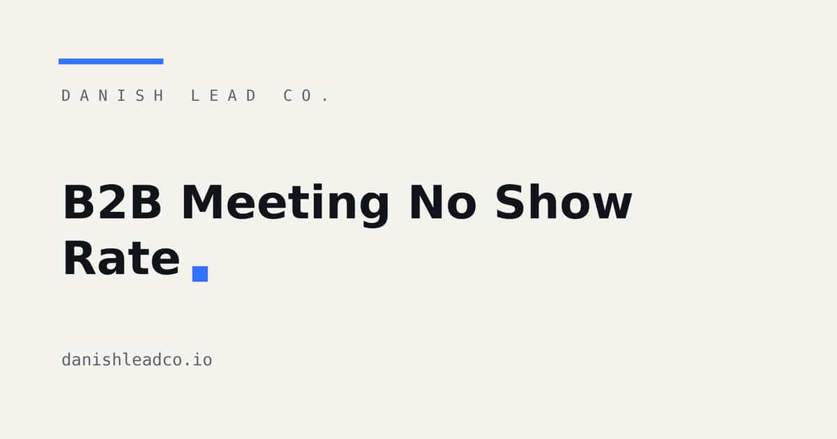 B2B Meeting No Show Rate: How to Cut It