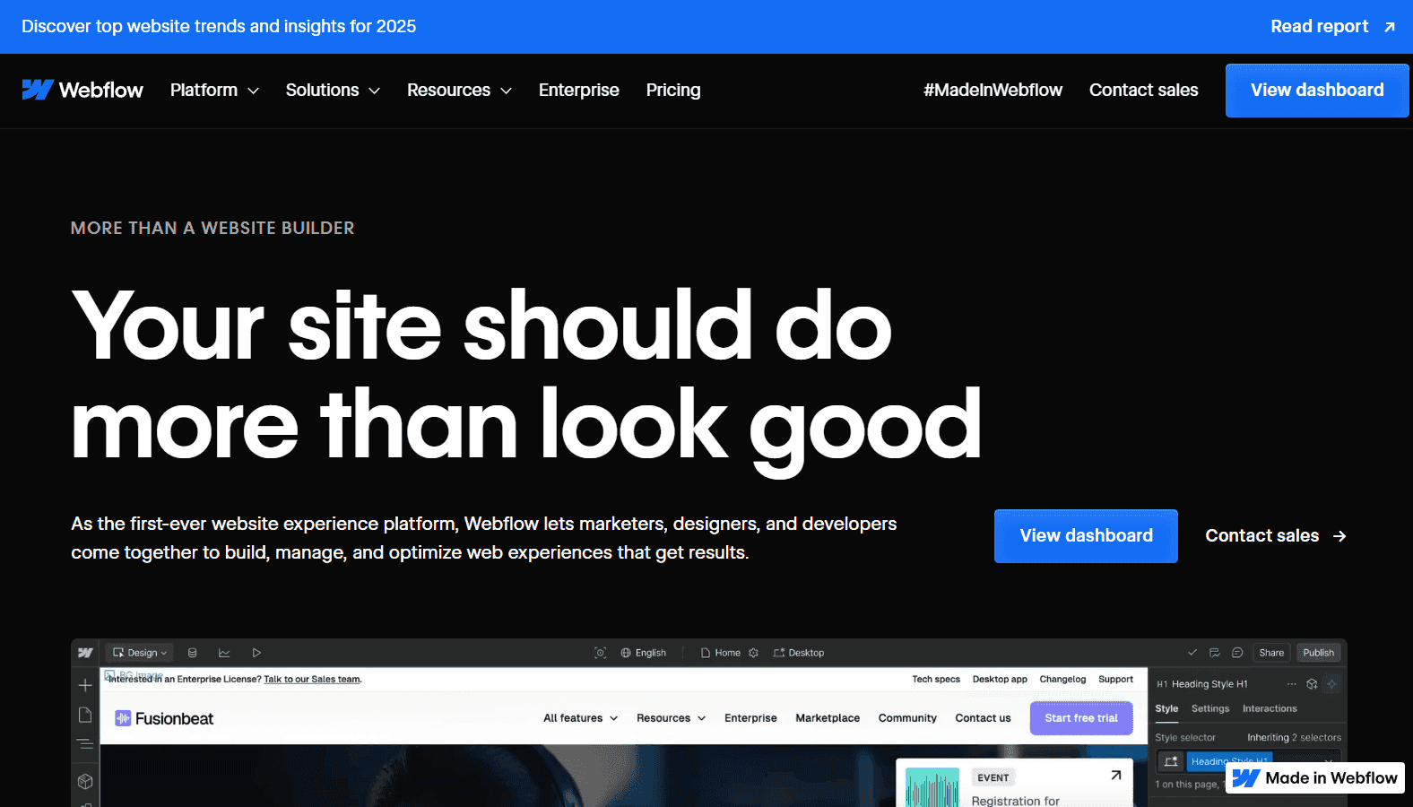 Webflow homepage