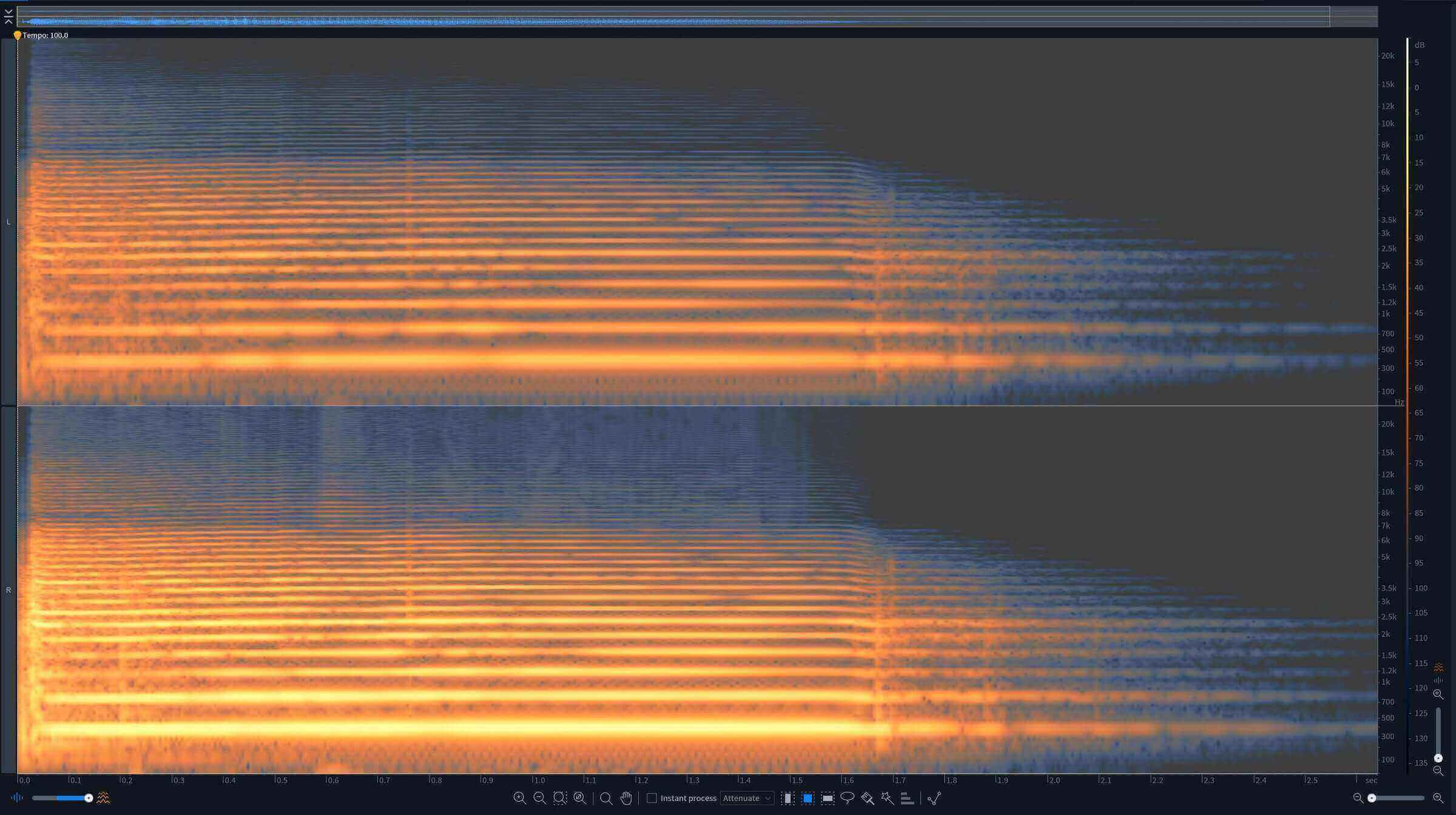 RX De-clip results on guitar