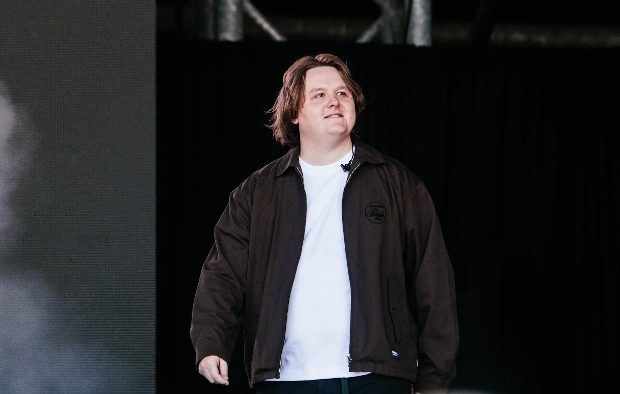 Lewis Capaldi performs at Glastonbury 2025, photo by Andy Ford
