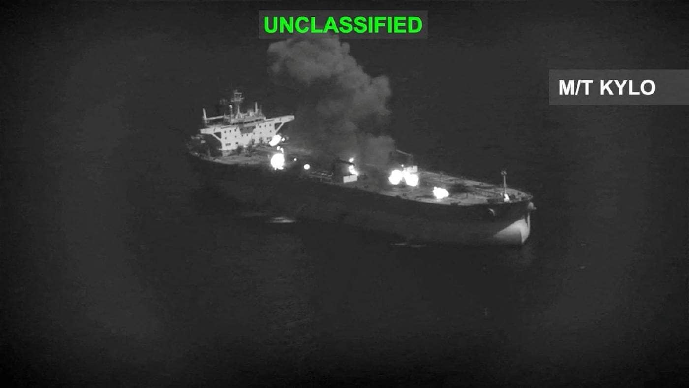 U.S. Central Command strikes Iranian oil tankers post-attack