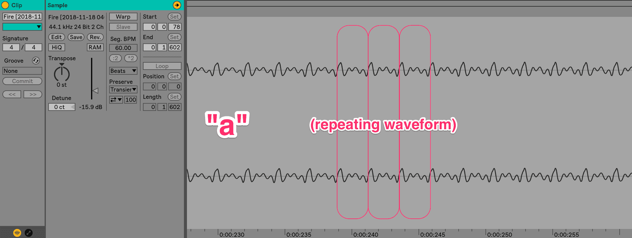 "a" waveform