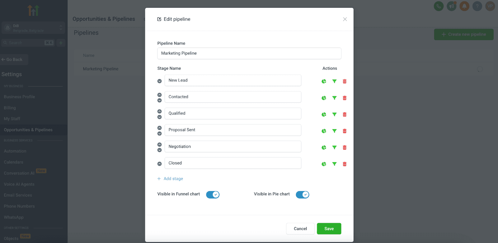 How to use GoHighLevel: Pipelines