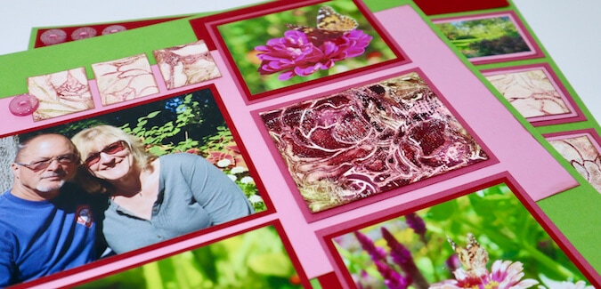 Peony Stencil Gel Prints - Perfect for pages!