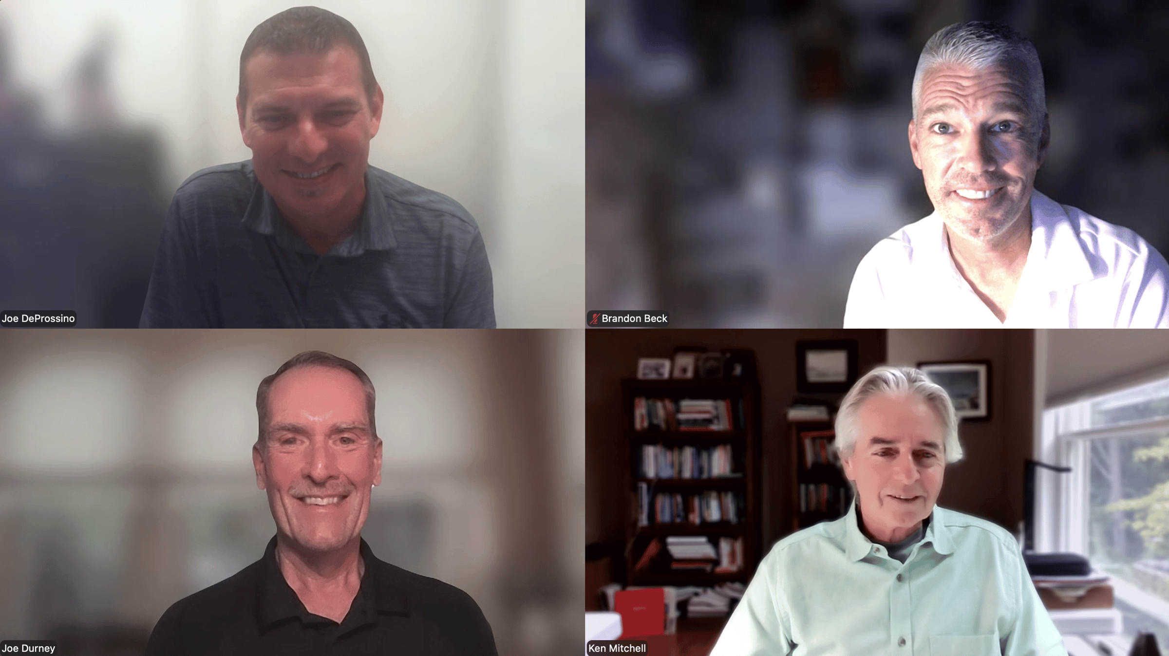 screenshot of four people in dissertation zoom meeting