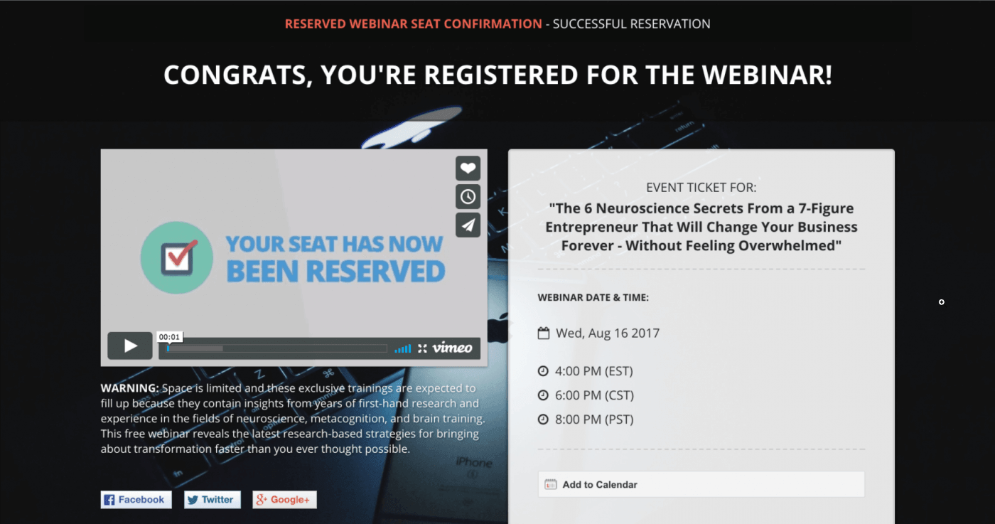 Webinar replay funnel template ClickFunnels templates