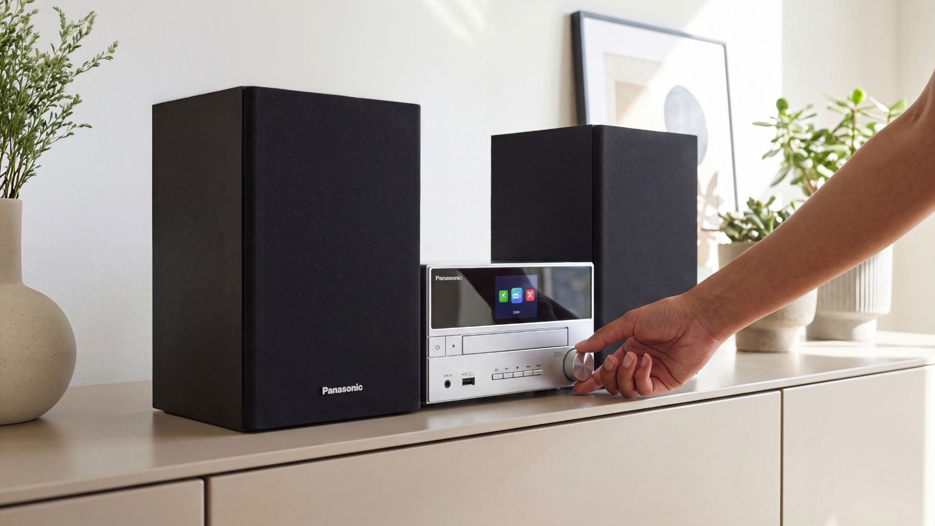 Panasonic SC-PM302E-S compact stereo system with speakers