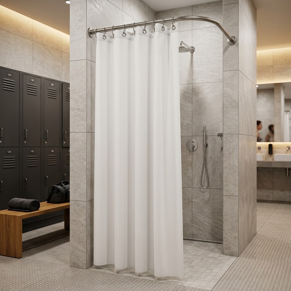 Where Should I Buy Polyester Fabric Shower Curtains for a Gym Locker Room That Needs Grommet or Buttonhole Headers?