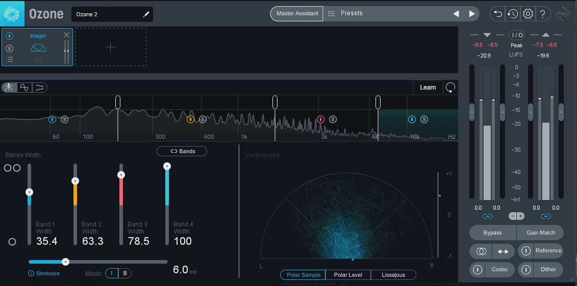 Ozone Imager stretching the piano