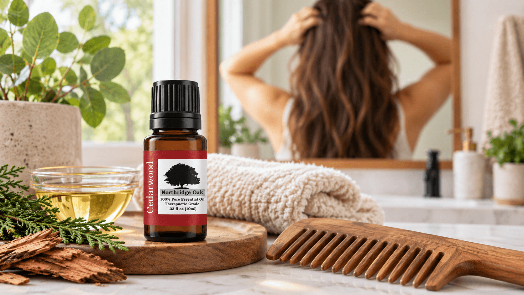 Cedarwood Essential Oil for Hair and Scalp: Study & Recipes