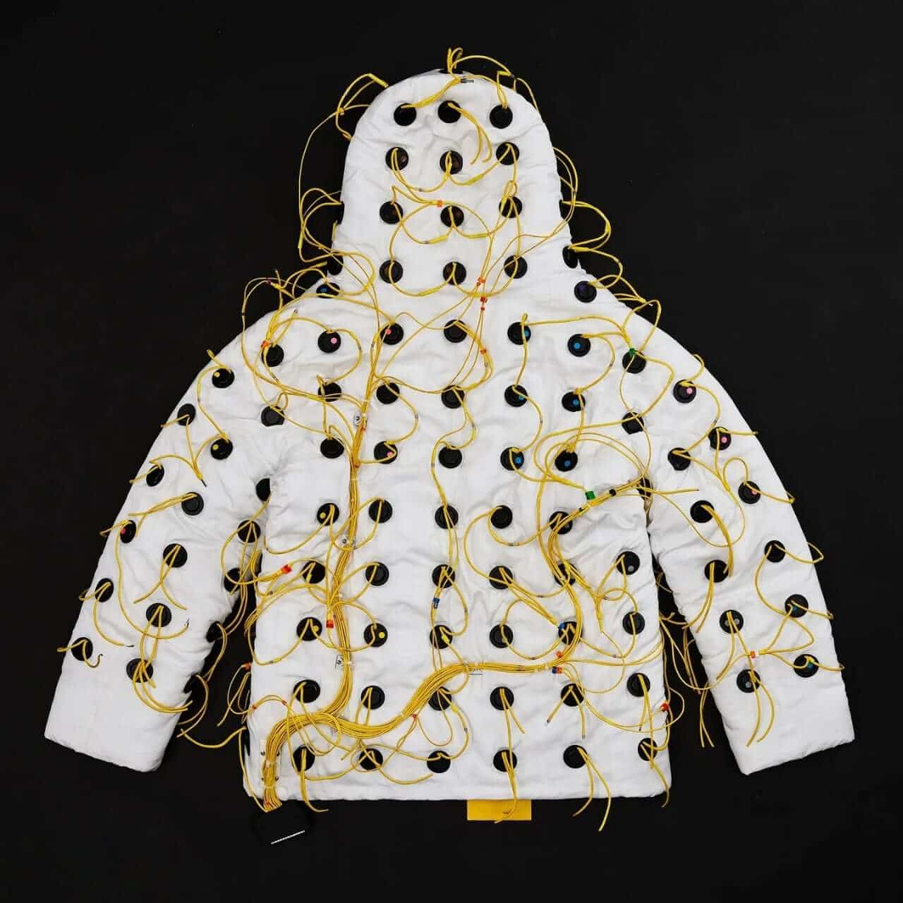 Another view of speaker-filled jacket