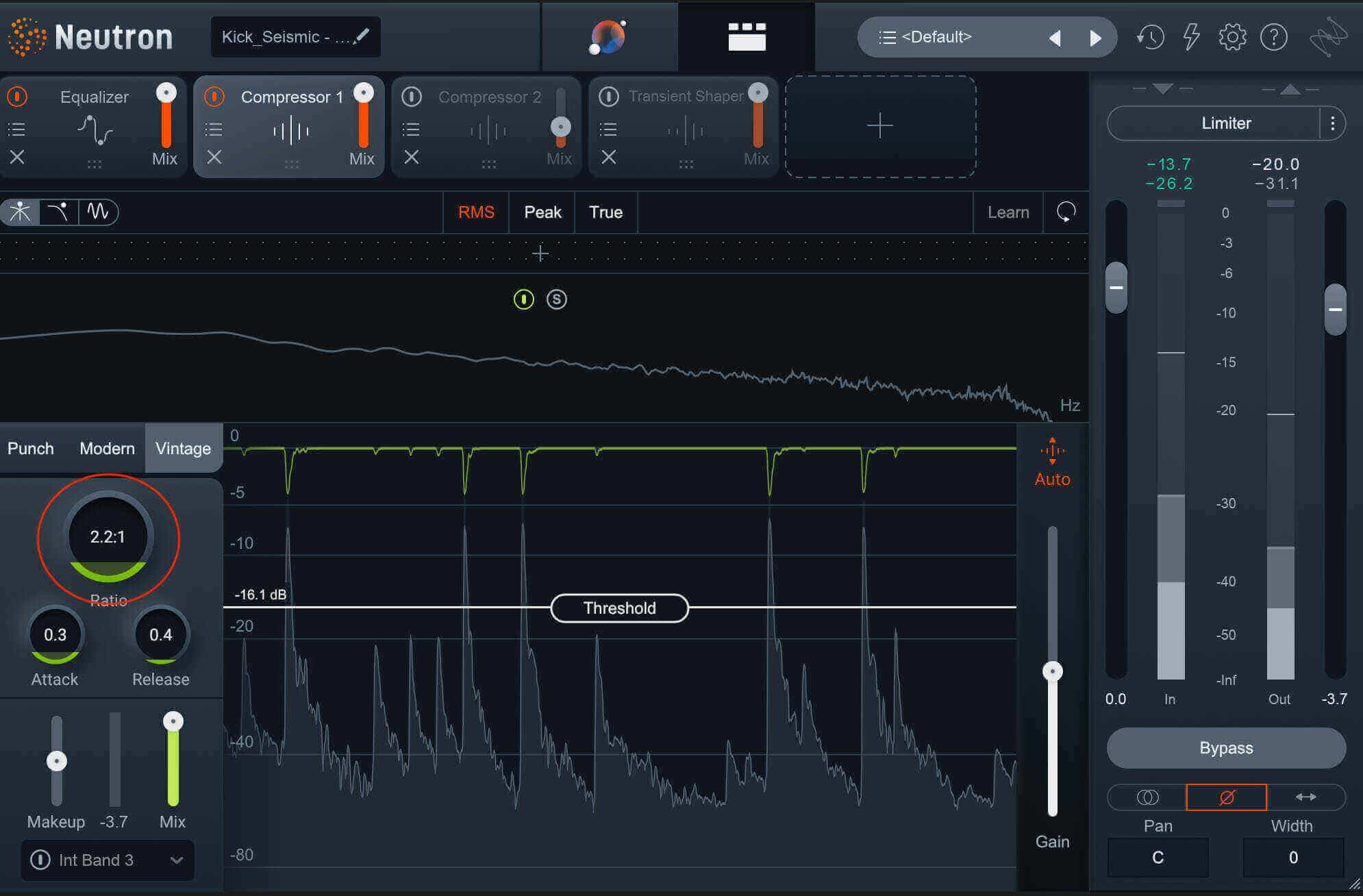 Ratio settings in Neutron compressor