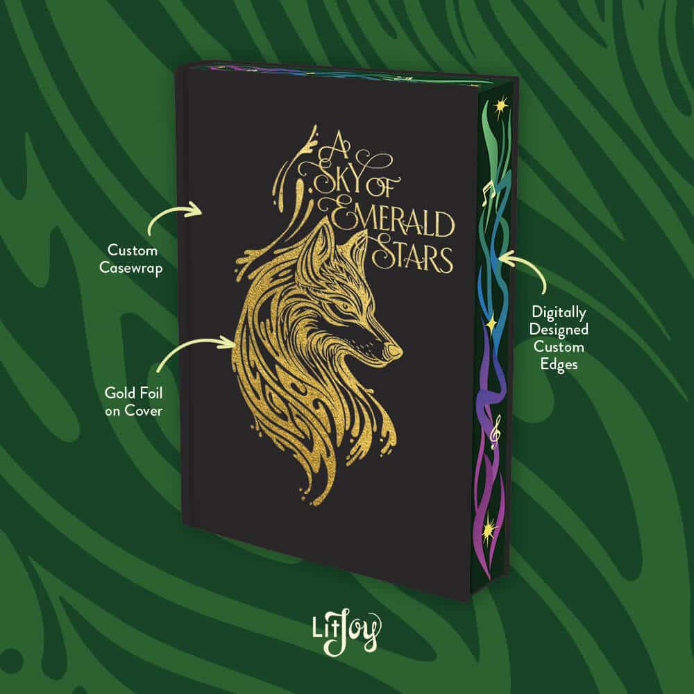 A Sky of Emerald Stars LitJoy Edition Casewrap and Edges