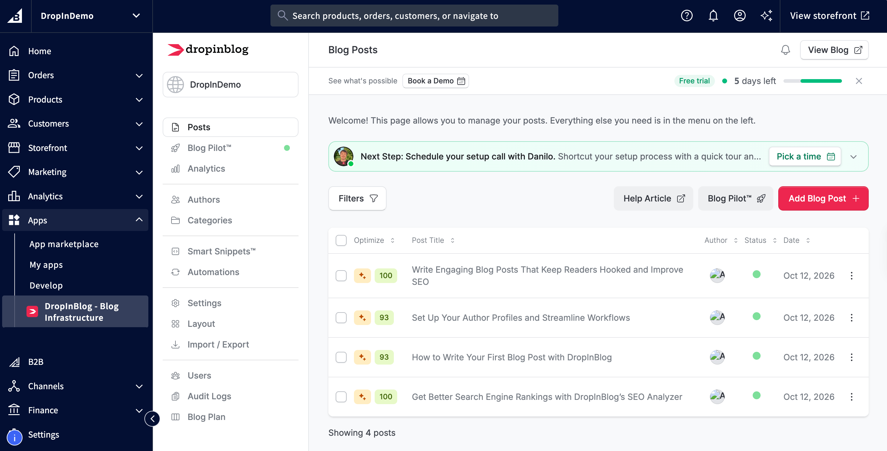 BigCommerce blog install step