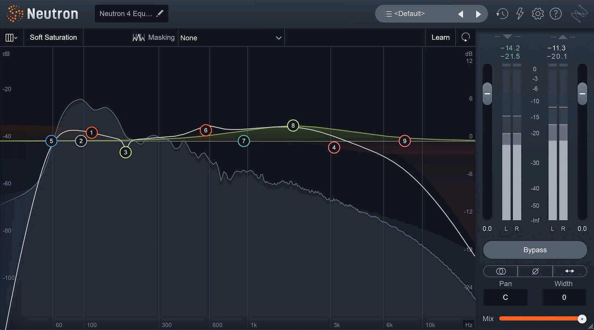 EQ settings for 808 toms