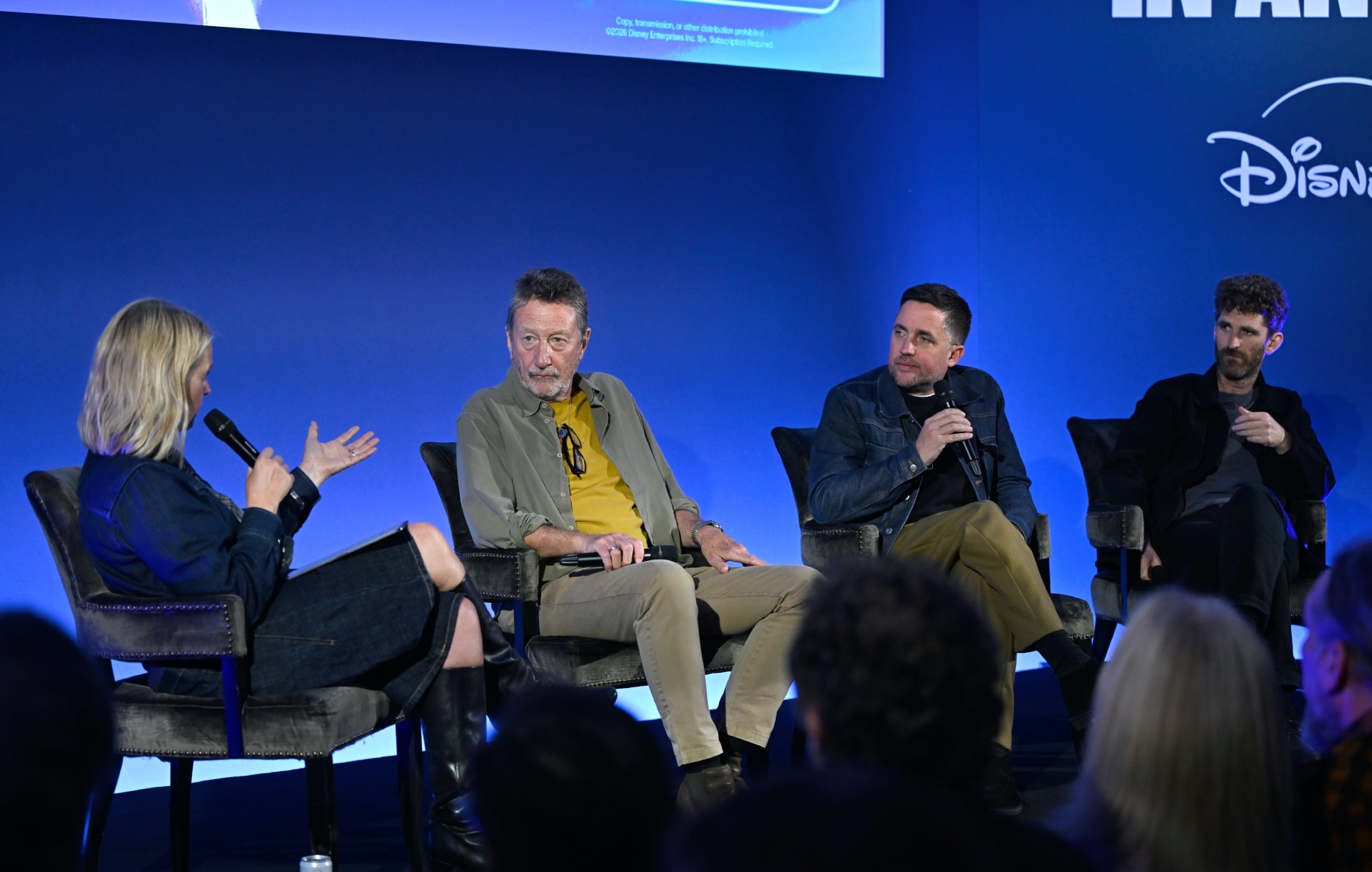 Steven Knight, Dylan Southern, and Will Lovelace at the Abbey Road Studios Q&A