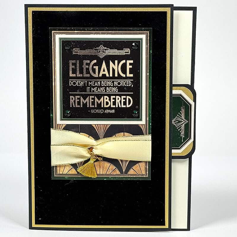 Make a Triple Panel Book featuring the Black Tie collection.