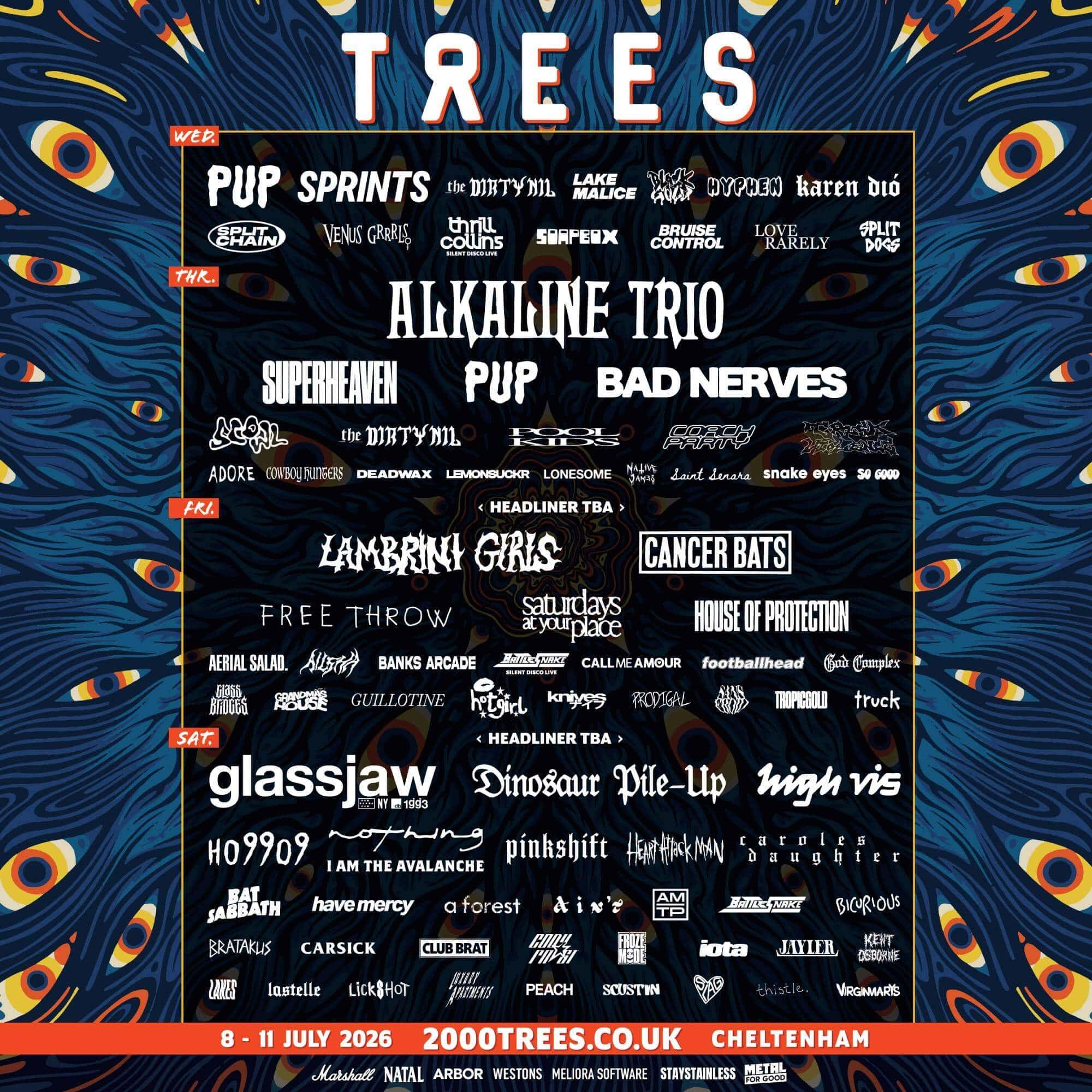 Official poster for 2000Trees Festival 2026