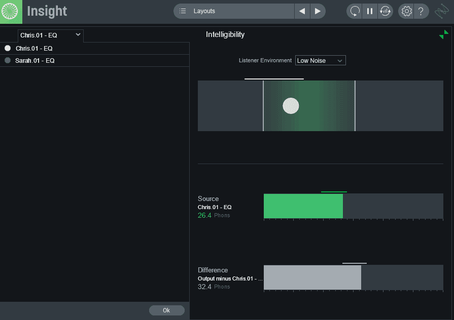 Insight 2 Intelligibility meter