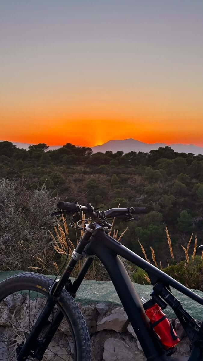 Bike riding in the Guadalhorce Valley, Spain