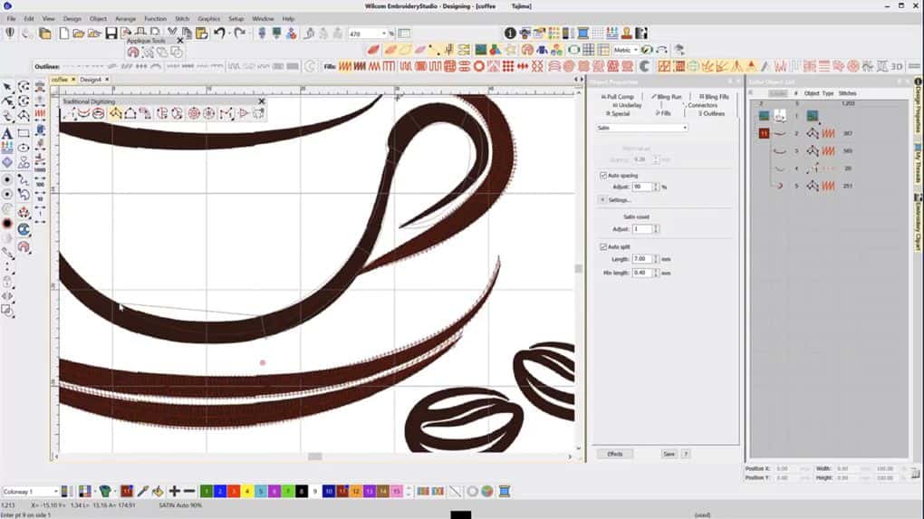 Simple embroidery digitizing tutorial