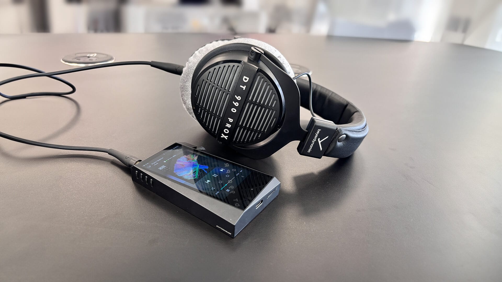 Beyerdynamic DT 990 Pro X in a clean studio setup
