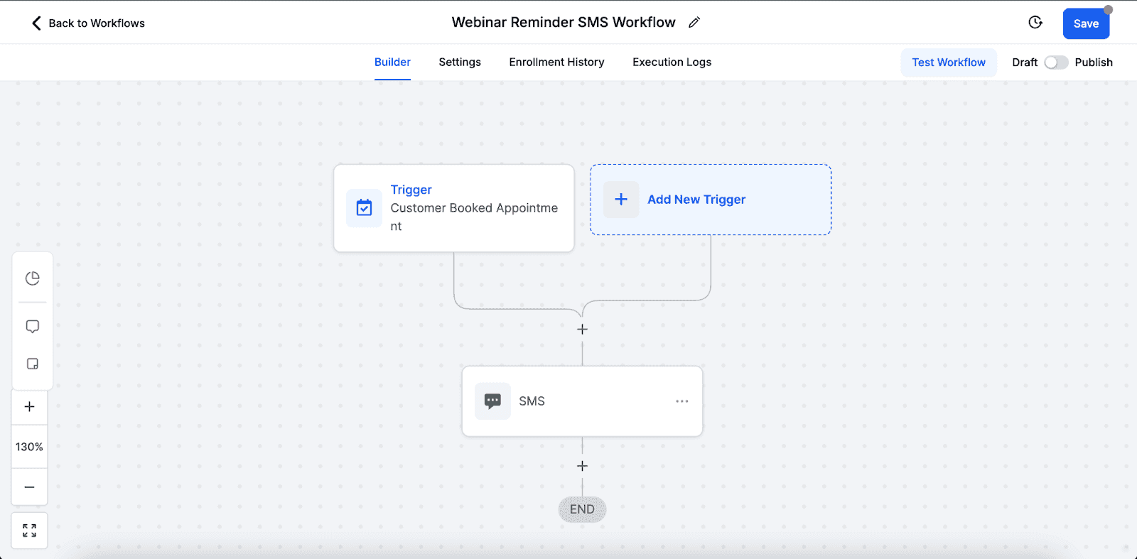 GoHighLevel workflow example