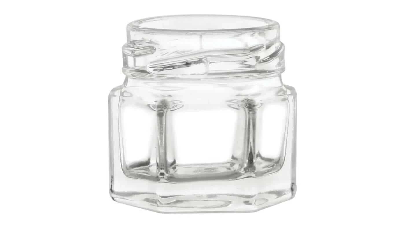 1 oz Hexagon Glass Jar