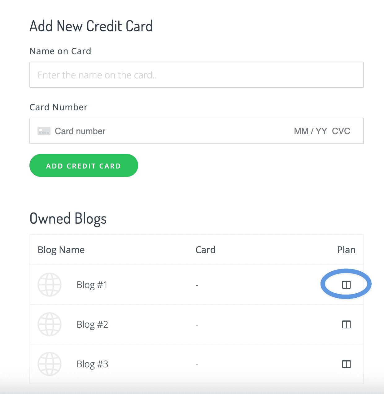 Unified Login - Add New Credit Card