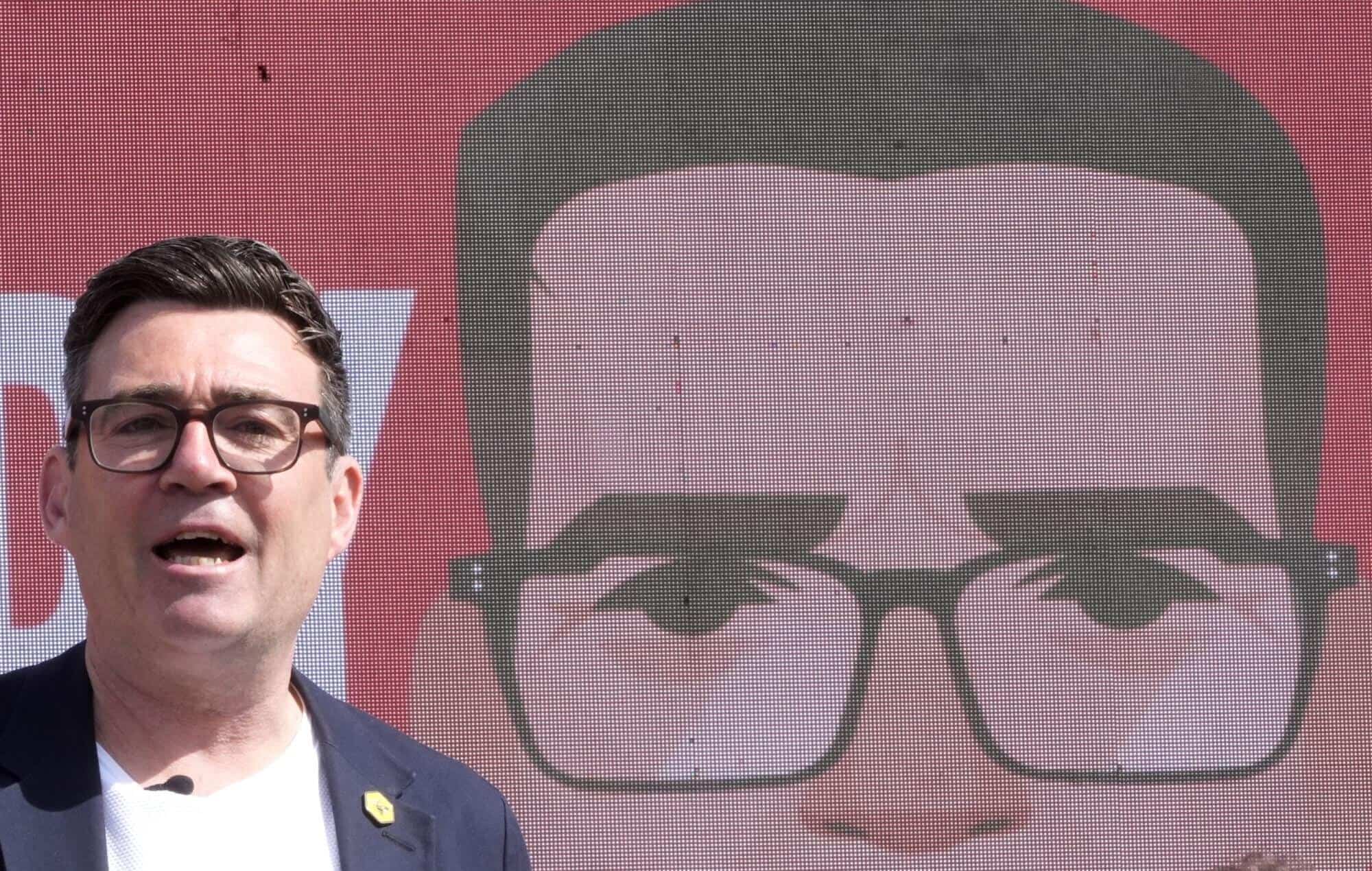 Andy Burnham makes a speech at the launch of his campaign as Labour's candidate