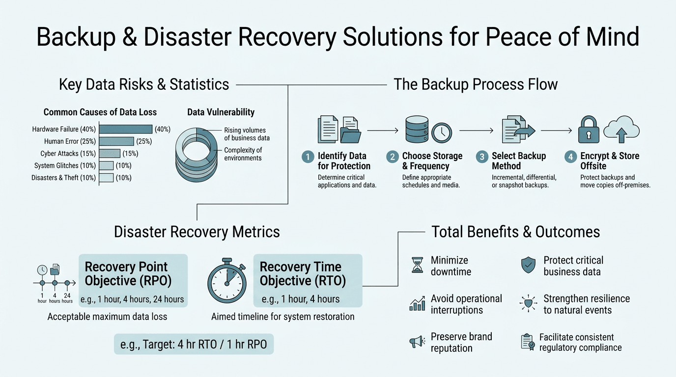 Backup and Disaster Recovery Solutions for Peace of Mind infographic