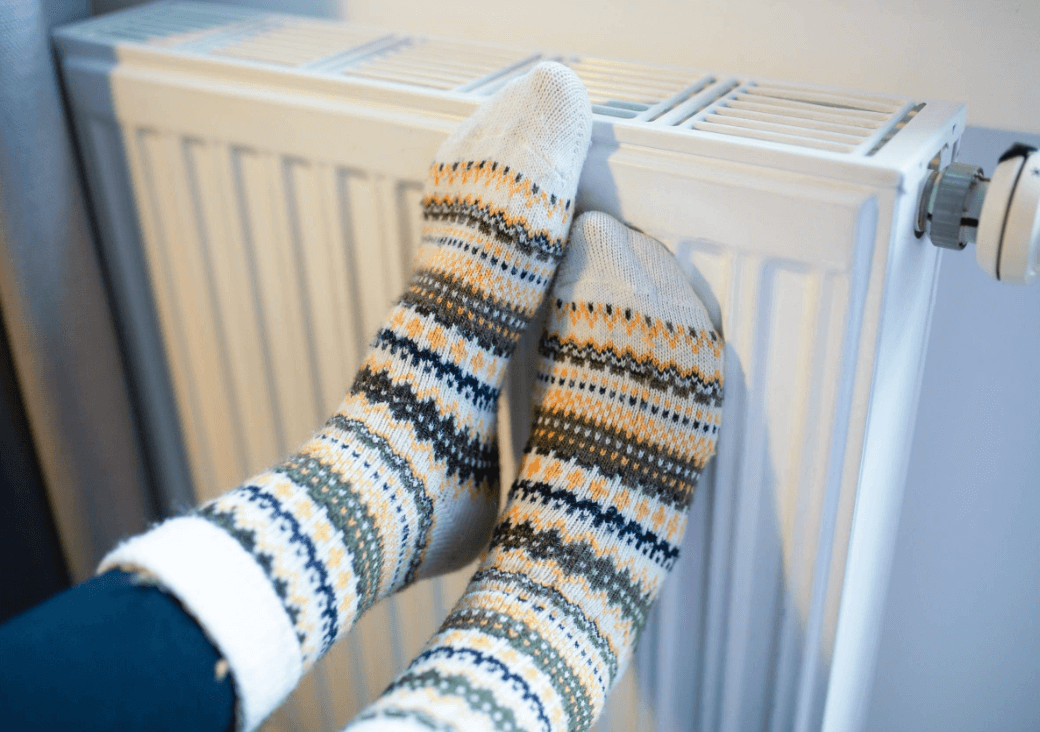 Feet Are Layered Up Retaining Warmth