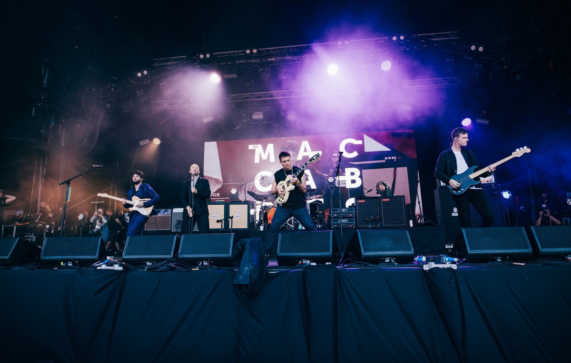 The Maccabees live at Glastonbury 2025. Credit: Derek Bremner